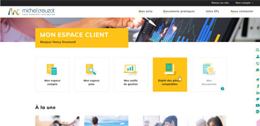 Illustration espace client menu